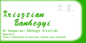 krisztian banhegyi business card
