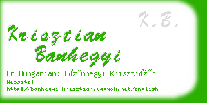 krisztian banhegyi business card